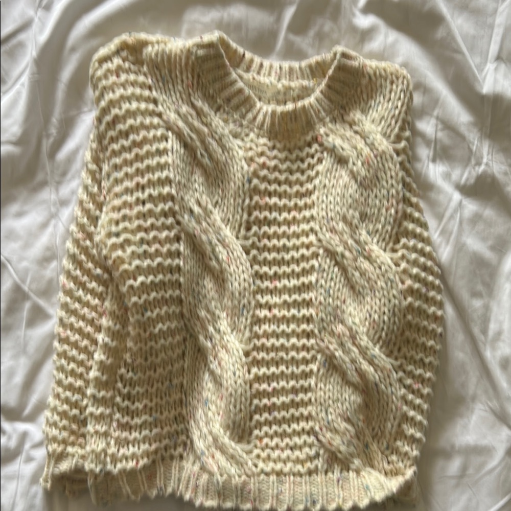 Alterd State Cozy Cream Cable Knit Sweater